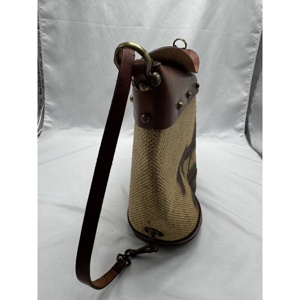 VINTAGE A.E. Phelps New York Leather Purse Walking Horse Preppy Hand Made Boho - Picture 7 of 16
